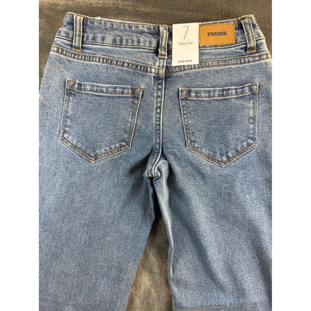 RSQ Kids Baggy Jeans Light Wash Denim Size 7 - Picture 8 of 8